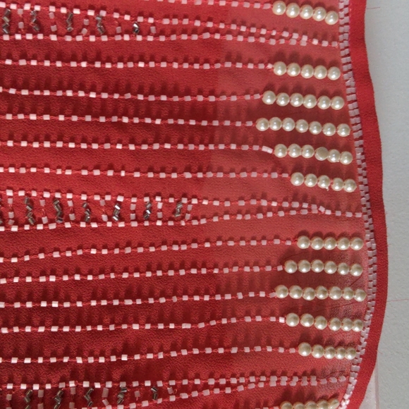 TFNC coral beaded dress with zip back - Picture 3 of 5